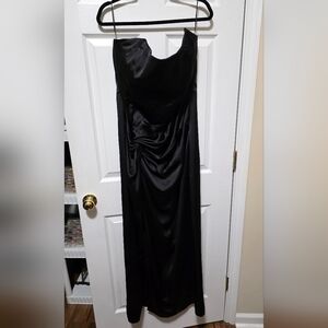 Fashion Nova Black Satin Dress